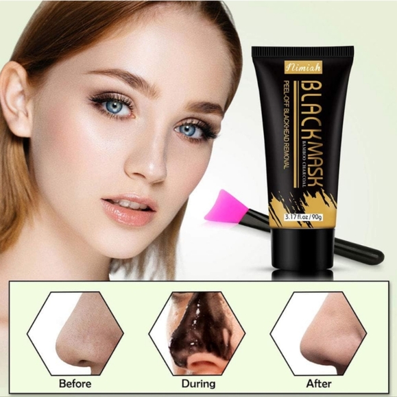 ʕ·ᴥ·ʔ Nimiah Blackhead Remover Mask Activated Charcoal Peel Off Black Mask - Picture 2 of 7